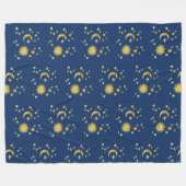 Couverture Polaire Soleil, Lune et étoiles (Devant (Horizontal))