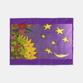 Couverture Polaire Soleil mignon et Lune avec Tulipe Conçu (Devant (Horizontal))