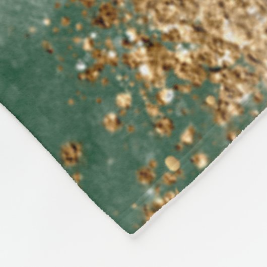 Couverture Polaire Soleil Or Céleste Et Étoiles Lune Vert (Coin)