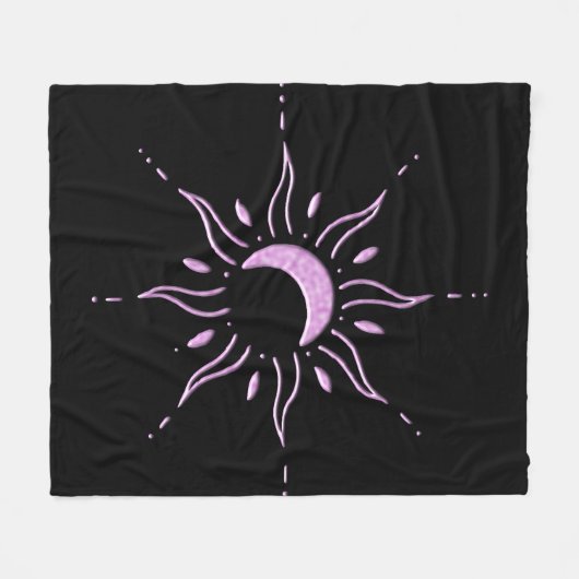 Couverture Polaire Soleil rose (Devant (Horizontal))
