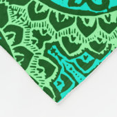 Couverture Polaire Soleil Sud-Ouest Mandala Batik, Vert citron (Coin)