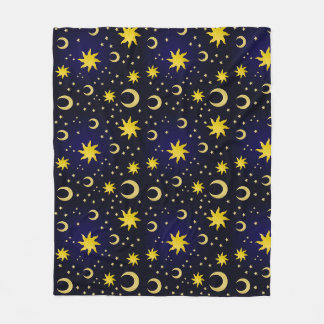Couverture Polaire Soleils, Lunes et Étoiles Célestes Whimsigoth