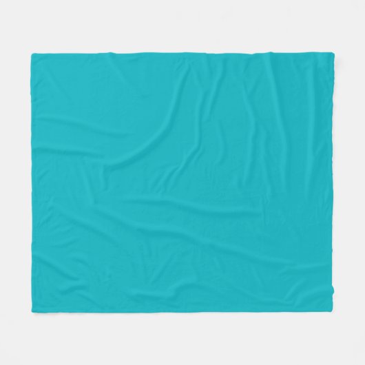 Couverture Polaire Solid color turquoise ocean blue (Devant (Horizontal))