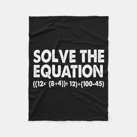 Couverture Polaire Solve The Equation Funny Math Teacher 67 Meme Six (Devant)