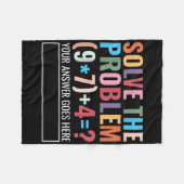 Couverture Polaire Solve The Problem 67 Six Seven Funny Math Teacher  (Devant (Horizontal))