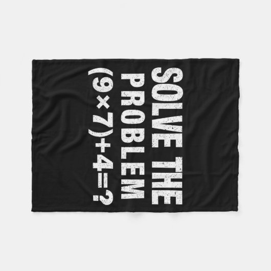 Couverture Polaire Solve The Problem (9×7)+4=_ Funny Math Teacher (Devant (Horizontal))