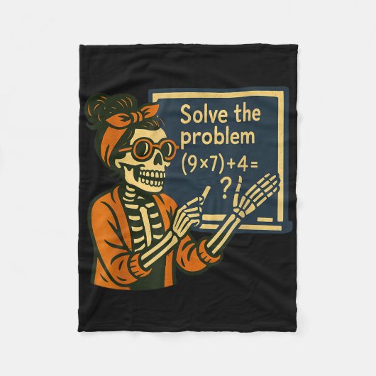 Couverture Polaire Solve The Problem 9x7+4 67 Meme Six Seven Skeleton (Devant)