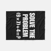 Couverture Polaire Solve The Problem, Funny 67 Teacher  (Devant (Horizontal))