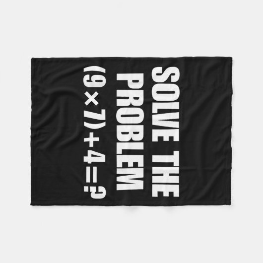 Couverture Polaire Solve The Problem, Funny 67 Teacher  (Devant (Horizontal))