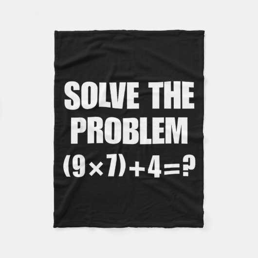 Couverture Polaire Solve The Problem, Funny 67 Teacher  (Devant)