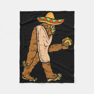 Couverture Polaire Sombrero Taco mexicain Bigfoot El Squatcho Fun Cin