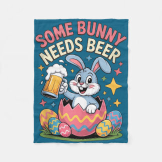 Couverture Polaire Some bunny needs beer funny easter party tank