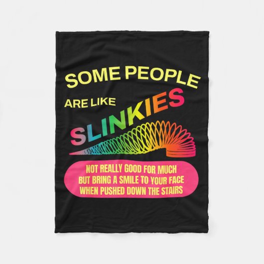 Couverture Polaire Some People Are Like Slinkies Funny Sarcastic Gift (Devant)