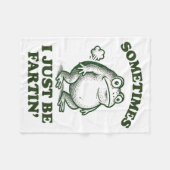 Couverture Polaire Sometimes I Just Be Fartin' Funny Frog  (Devant (Horizontal))