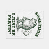 Couverture Polaire Sometimes I Just Be Fartin' Funny Frog  (Devant (Horizontal))