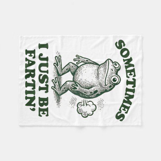 Couverture Polaire Sometimes I Just Be Fartin' Funny Frog  (Devant (Horizontal))