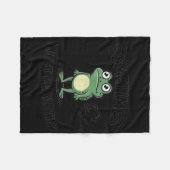 Couverture Polaire Sometimes I Just Be Fartin' Funny Frog Design  (Devant (Horizontal))