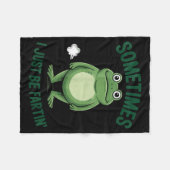 Couverture Polaire Sometimes I Just Be Farting Frog Christmas Funny F (Devant (Horizontal))
