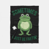 Couverture Polaire Sometimes I Just Be Farting Frog Christmas Funny F (Devant)