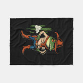 Couverture Polaire Sometimes I Just Be Farting Funny Cowboy Frog (Devant (Horizontal))