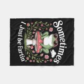 Couverture Polaire Sometimes I Just Be Farting Funny Frog  (Devant (Horizontal))