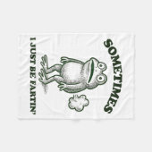 Couverture Polaire Sometimes I Just Be Farting Funny Frog  (Devant (Horizontal))