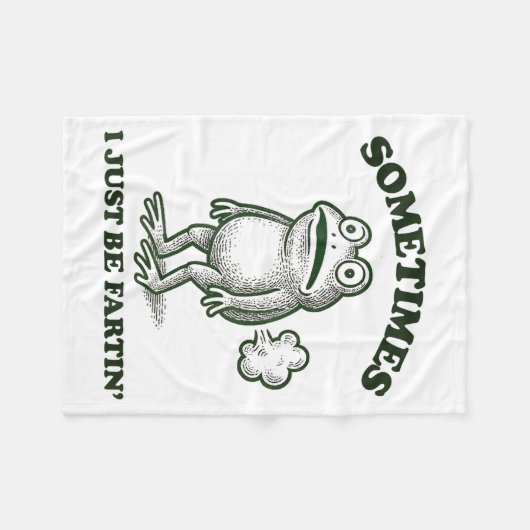 Couverture Polaire Sometimes I Just Be Farting Funny Frog  (Devant (Horizontal))