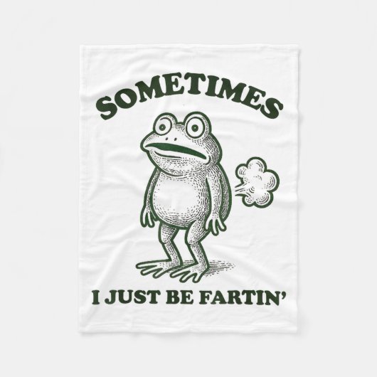 Couverture Polaire Sometimes I Just Be Farting Funny Frog  (Devant)