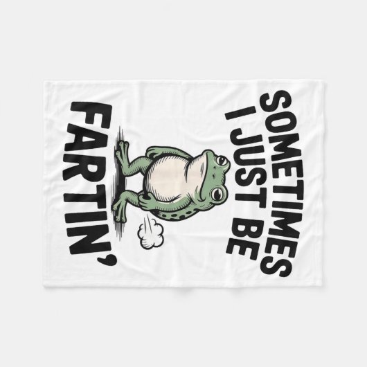Couverture Polaire Sometimes I Just Be Farting Funny Frog Meme Animal (Devant (Horizontal))