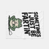 Couverture Polaire Sometimes I Just Be Farting Funny Meme Silly Frog  (Devant (Horizontal))