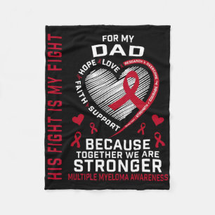 Couverture Polaire Son combat est mon combat Papa Sensibilisation au