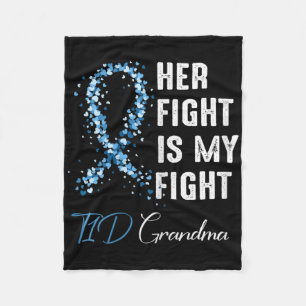 Couverture Polaire Son combat est mon combat T1d Grand-mère Type 1 Di