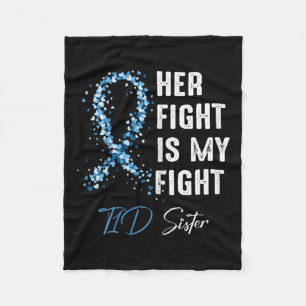 Couverture Polaire Son Combat Est Mon Combat T1D Soeur Type 1 Diabète