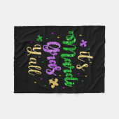 Couverture Polaire Son Masque Mardi Gras Yall Mardi Gras Party (Devant (Horizontal))