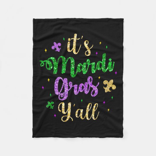 Couverture Polaire Son Masque Mardi Gras Yall Mardi Gras Party (Devant)