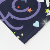 Couverture Polaire Son nom, Splashed Coeurs mignons et étoiles (Coin)