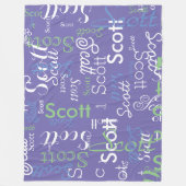 Couverture Polaire Son nom Typographie periwinkle couleur (Devant)