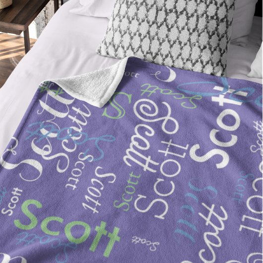 Couverture Polaire Son nom Typographie periwinkle couleur