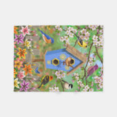 Couverture Polaire Songbirds Lily Garden Birdhouse (Devant (Horizontal))