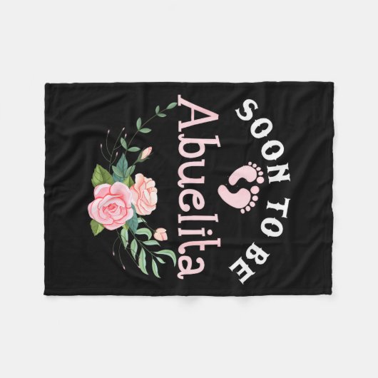 Couverture Polaire Soon To Be Abuelita Promoted To New Grandma Spanis (Devant (Horizontal))