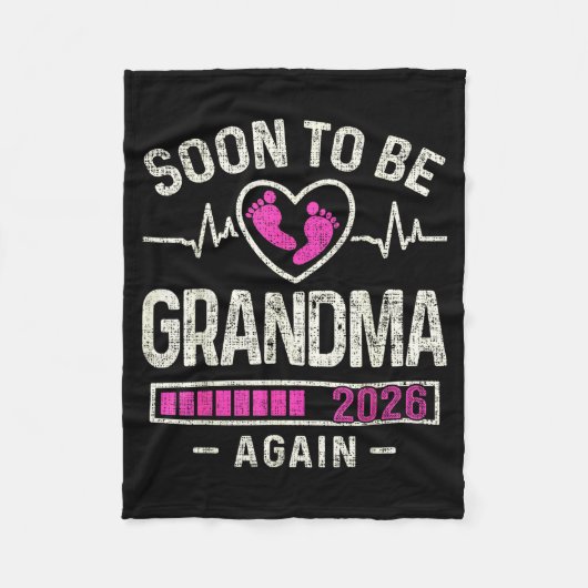 Couverture Polaire Soon To Be Grandma Again 2026 Expecting Baby Grand (Devant)