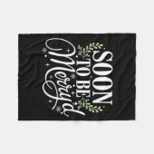 Couverture Polaire Soon To Be Merry'd Christmas Engaged Fiance Santa  (Devant (Horizontal))