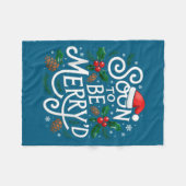 Couverture Polaire Soon To Be Merry'd Christmas Engaged Fiance Santa  (Devant (Horizontal))