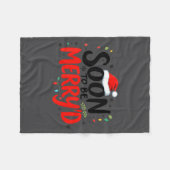 Couverture Polaire Soon To Be Merry'd Christmas Engaged Fiance Santa  (Devant (Horizontal))