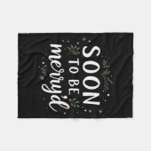 Couverture Polaire Soon To Be Merry'd Funny Engaged Couples Matching  (Devant (Horizontal))
