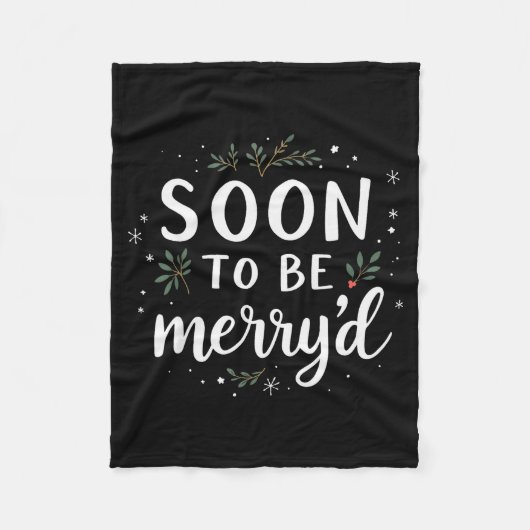 Couverture Polaire Soon To Be Merry'd Funny Engaged Couples Matching  (Devant)