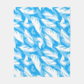Couverture Polaire Sophisticated Feather Design On A Bright Blue  (Devant)