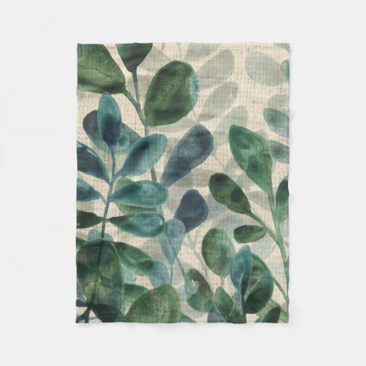 Couverture Polaire Sophistication verdoyante - Feuilles tropicaux (Devant)