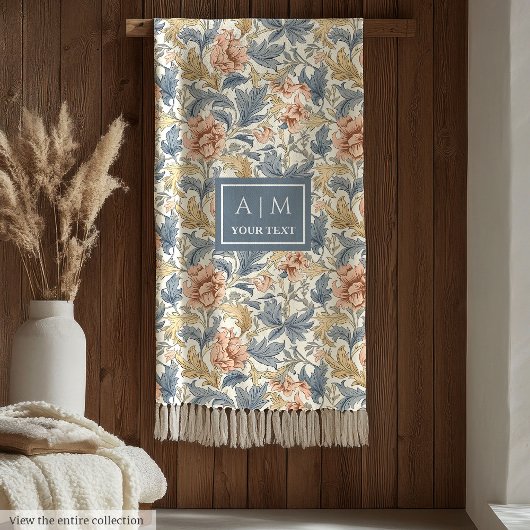 Couverture Polaire Sophistiqué style Morris cadeau motif