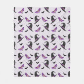 Couverture Polaire Sorcière Casquette Lilac Talons avec chauves-souri (Devant)